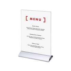 Menu stojánek s hliníkovou základnou, vertikální