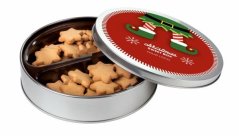 Ginger biscuits in a tin can