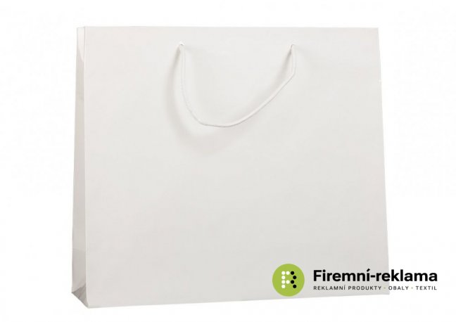 Papírová taška MODEL 2 bílá - Balení: 1ks, Velikost: 14x7x14cm