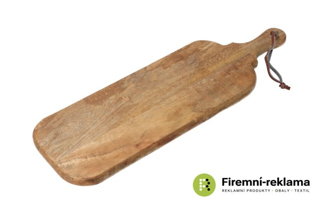Mango wood cutting board with handle 50.5 x 16 cm