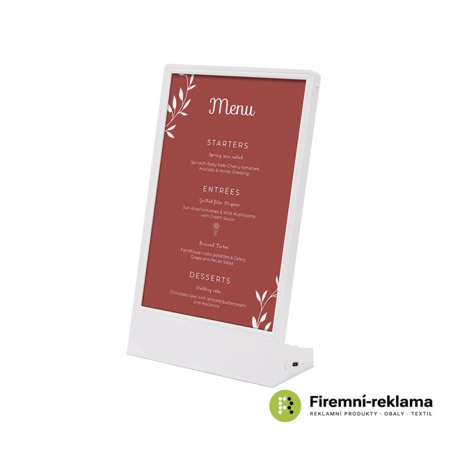 LED L Stand - A5 Portrait White