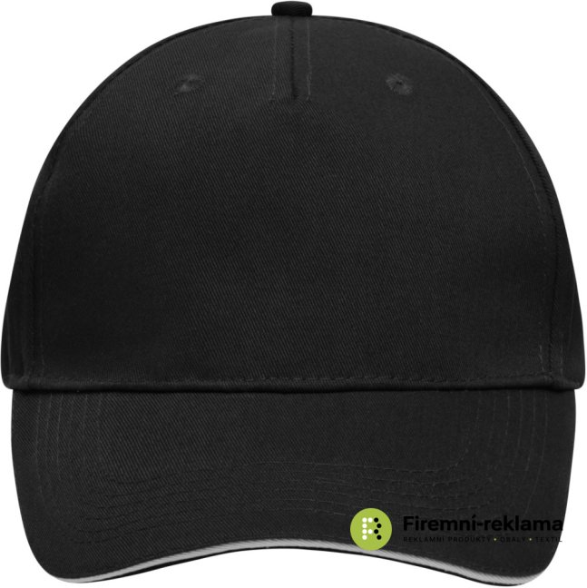 5 Panel Sandwich Cap - Colour: black/light grey, Size: one size