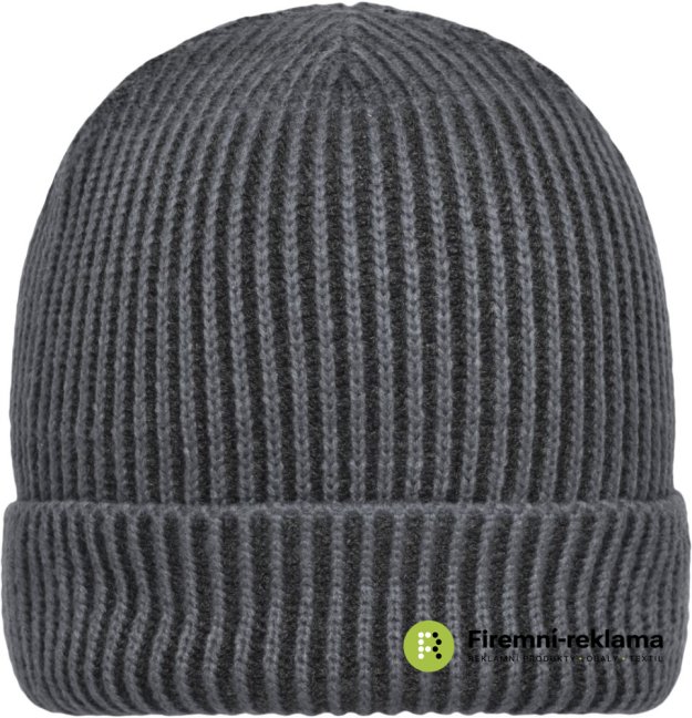 Ribbed Beanie - Colour: anthracite/black, Size: one size