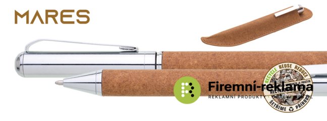 MARES PLUS Metal ballpoint pen in pouche