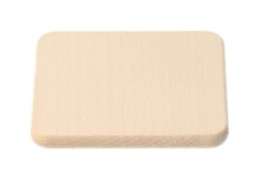 Set of 6 square beech wood coasters