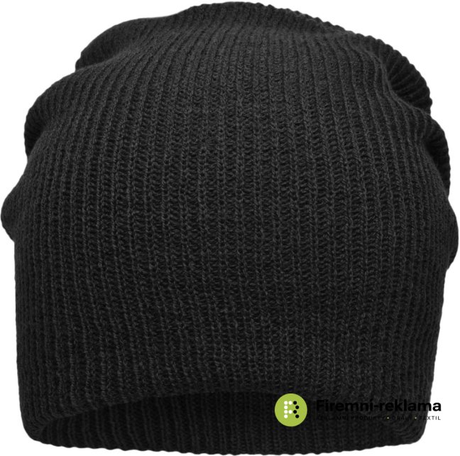 Knitted Long Beanie - Colour: black, Size: one size