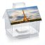 Transparent money box Sweet Home with custom print on the roof