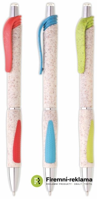 VENDI Straw/plastic ballpoint pen, 0,5 mm microtip