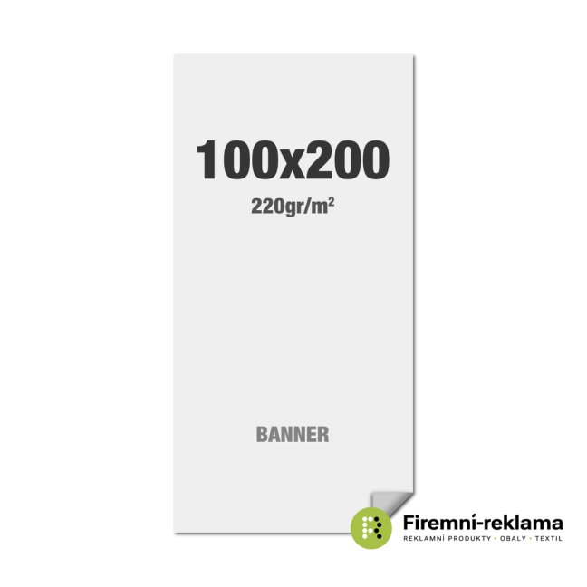 Poster Banner, 220g/m2, No Curl - Variant: Standard Multi Layer Material PP Film 220g/m2 Matt Surface 100 x 200 cm