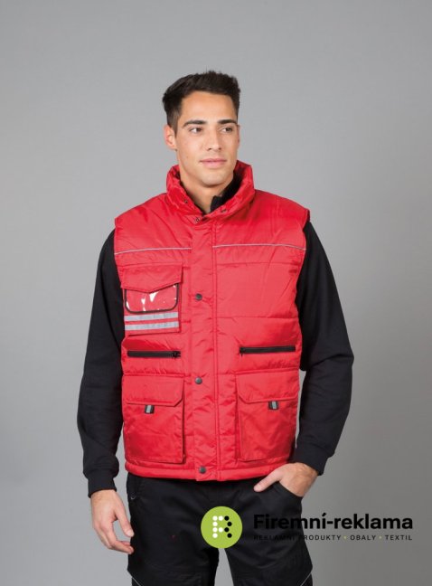 James Ross Waistcoat Holland - Colour: red, Size: S