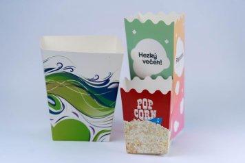 Promotional popcorn boxes with custom printing