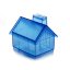 Transparent money box Blue Sweet Home
