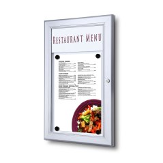 Outdoor Menu Case Non-Illuminated With Logo Panel Portrait