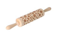 Embossed rolling pin for dough flakes