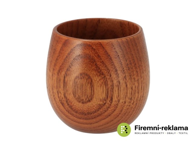 Mug without handle made of oak wood 190 ml