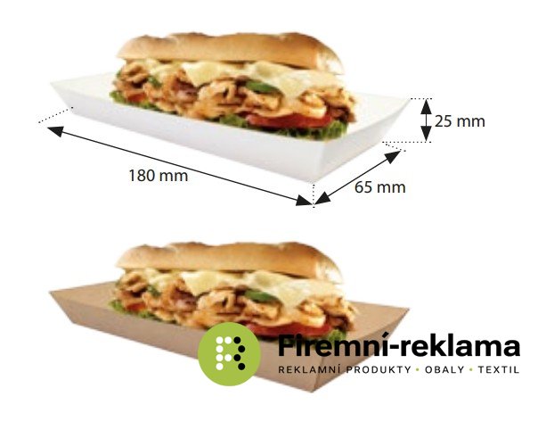Paper food trays with possibility of custom print