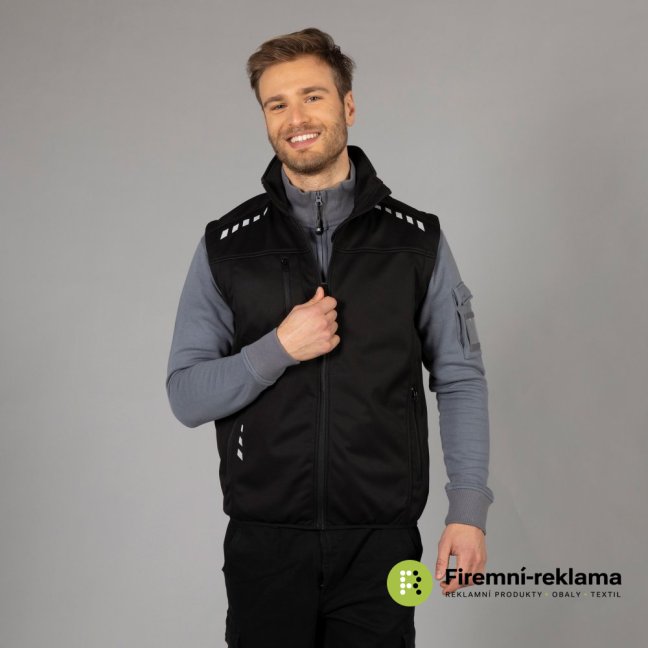 James Ross Waistcoats Trieste - Colour: black, Size: S