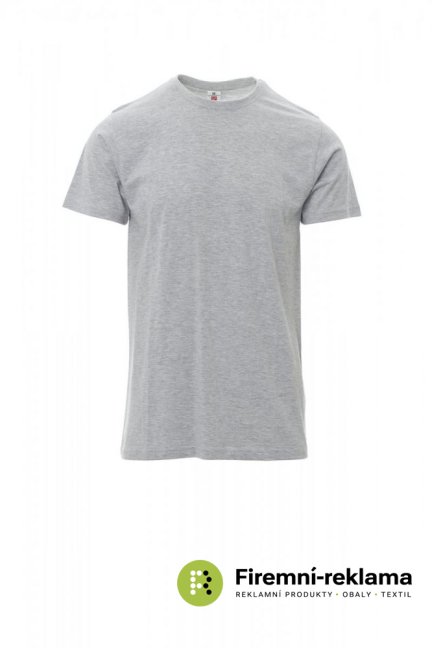 Pánské tričko PRINT MELANGE - Barva: šedá melanžová, Velikost: L