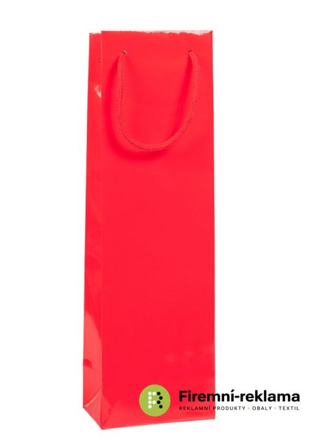 Papírová taška GLASS - Balení: 1ks, Velikost: 12x9x40cm, Barva tašky: modrá