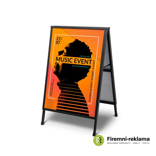 A-board Slide in, poster size A1 - Colour: black, Media Size: A1