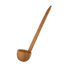 Wooden ladle large 53 cm dark - hood