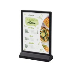 LED menu stand, type T, A5, black