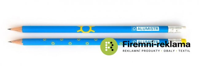 Dřevěné reklamní tužky s rotačním sítotiskem - Balení: 1000ks, Potisk: 1 barevný tisk