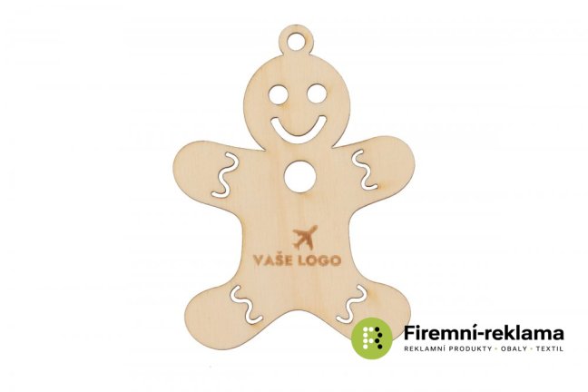 Wooden gingerbread decoration