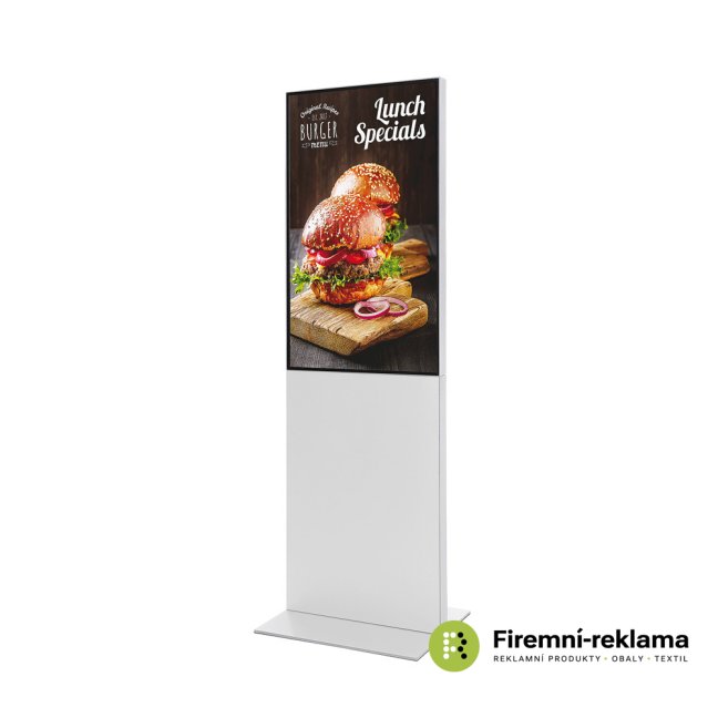 Digital Totem - Smart Line - Colour: white, silver, Variant: Smart Line Digital Totem White With 43" Samsung Screen