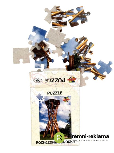 Reklamní puzzle A4, 40 nebo 54 dílků, s vlastním potiskem, v reklamní krabičce, Reklamní puzzle A4 je vhodné pro veletrhy, direct mail, dárkové balíčky, školení i věrnostní programy. Zaujme, pobaví a zároveň dlouhodobě připomíná vaši značku. Skvělé také pro interní komunikaci, onboarding a eventy. Výborná volba pro kreativní marketing.