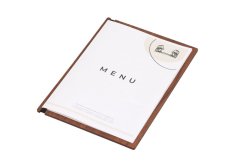 Wooden menu board A5 - walnut