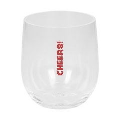 Custom printed plastic cup, transparent