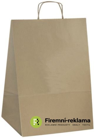 Papírové tašky s potiskem hnědé - Balení: 500ks