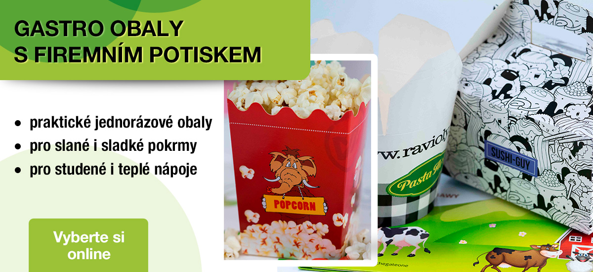 Gastro obaly s firemním potiskem