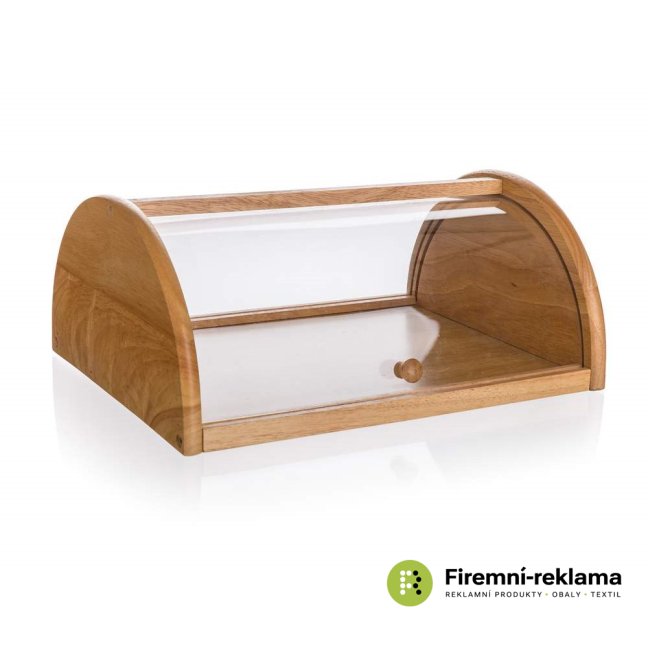 BRILLANTE wooden bread box 36 x 27 x 15 cm with plastic lid