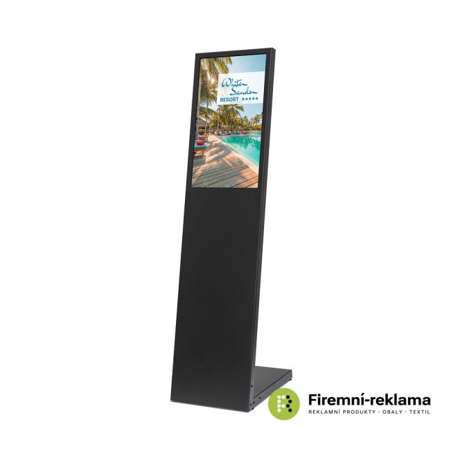 Digital Countertop Stand Nova 13”, RAL9005JS - Colour: black, Variant: Digital Signage L-stand 24" Black with Samsung Screen