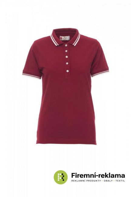 Women's polo shirt SKIPPER LADY - Colour: bordový/bílá, Size: M