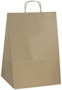 Paper bags with brown print