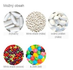 Cukrovinky v reklamní krabičce