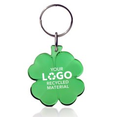 Promotional keychain with custom print - four-leaf clover