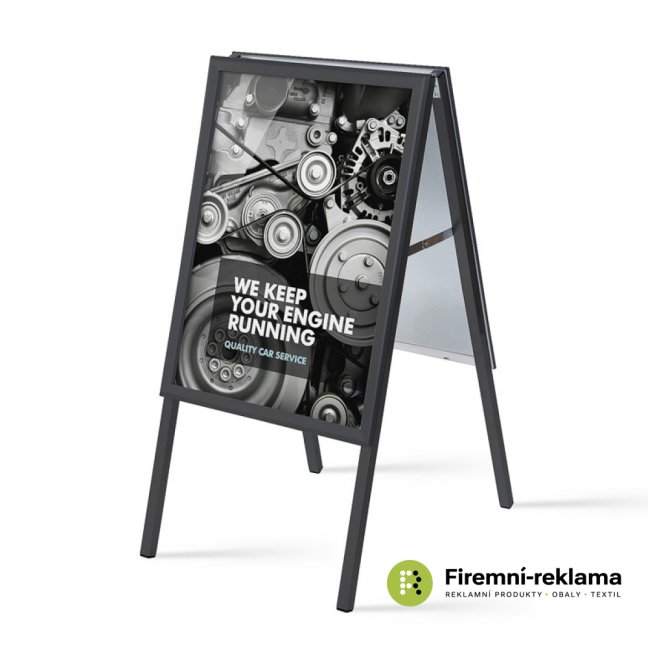 A-Board 32 mm Mitred Corners 50 x 70 cm - Packaging: 1pcs, Colour: silver