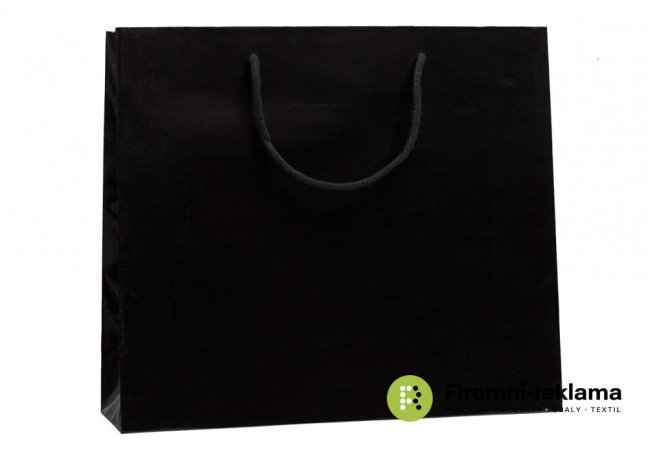 Papírová taška MODEL 2 černá - Velikost: 14x7x14cm