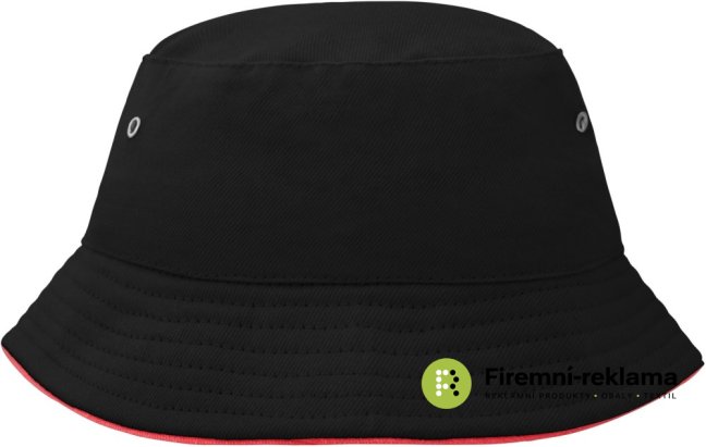 Klobouček pro rybáře pro děti - Barva: černá/červená, Velikost: univerzální