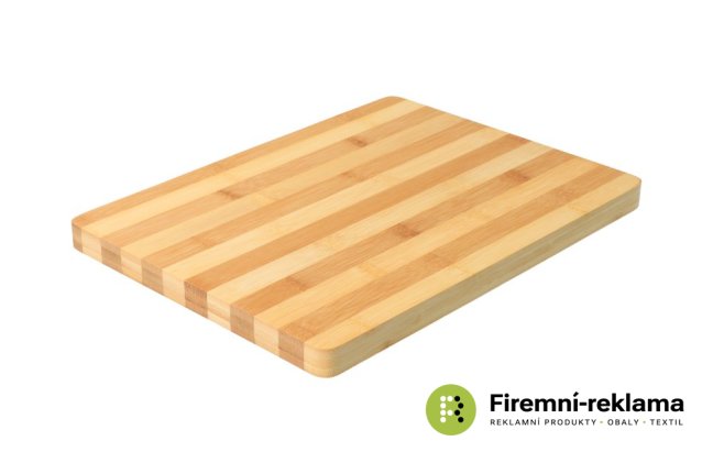 Wooden bamboo cutting board 33 x 25 cm - stripes