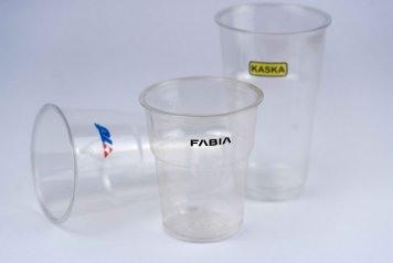 Promotional plastic cups with custom printing