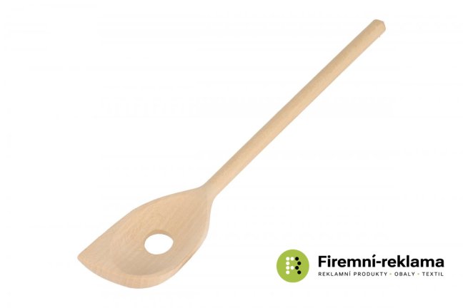 Wooden spoon 28 cm with a hole