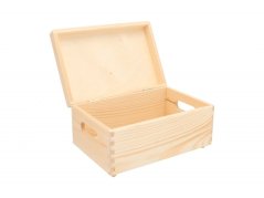 Corporate gift - Wooden box with handles 30 x 20 x 14 cm