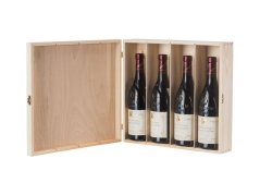 Corporate gift - Wooden box for 4 wines