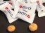 Amarettino mini meringues – Italian mini cookies with apricot kernels and custom printing for sweet promotion of your brand, suitable as a small gift at receptions, with coffee, and at corporate events and trade fairs.