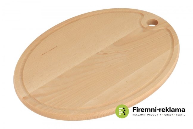 Cutting board oval with round hole 39 cm